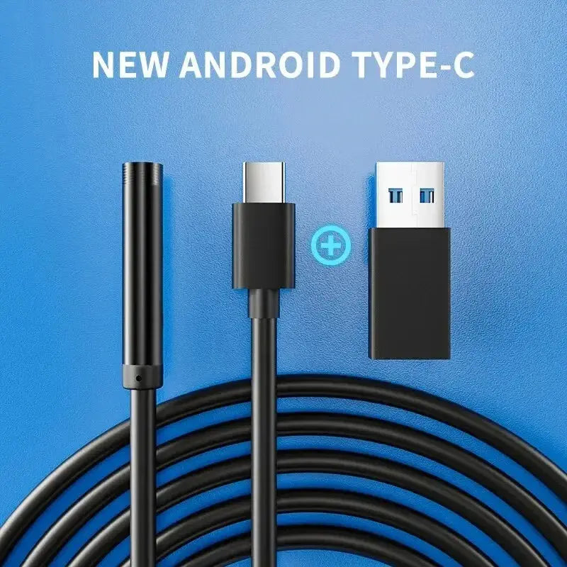 5.5/7.0MM Type-C Endoscope Camera IP67 Waterproof with 6 Adjustable LEDs USB Android Flexible Inspection Borescope for Phone PC My Store