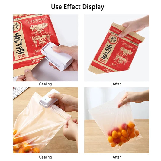 Mini Hea Bag Seal Machine Package Sealer Bags Thermal Plastic Food Bag My Store