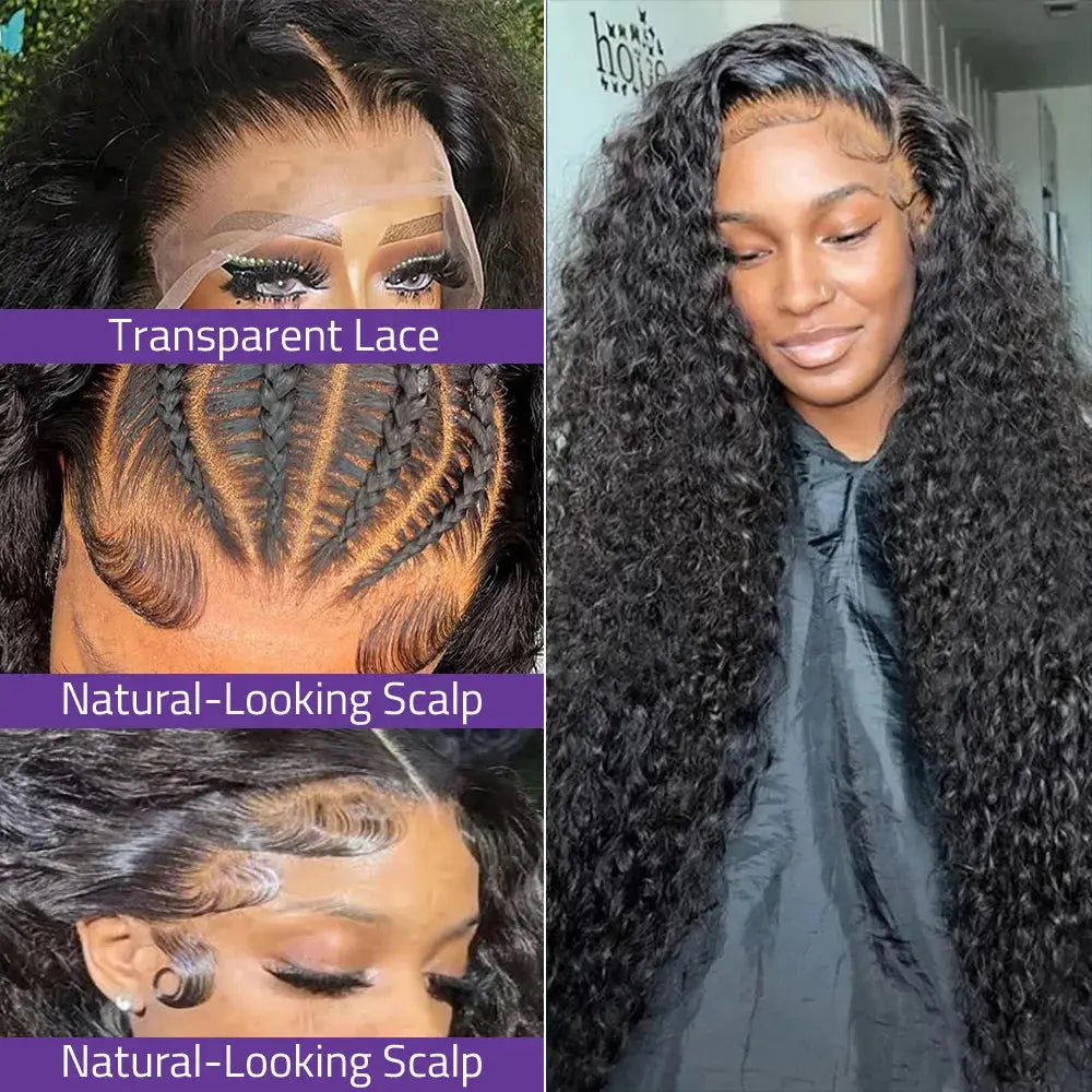 This premium, pre-plucked 40-inch Brazilian human hair wig features deep water waves and a flawless 13x6 HD lace frontal. My Store