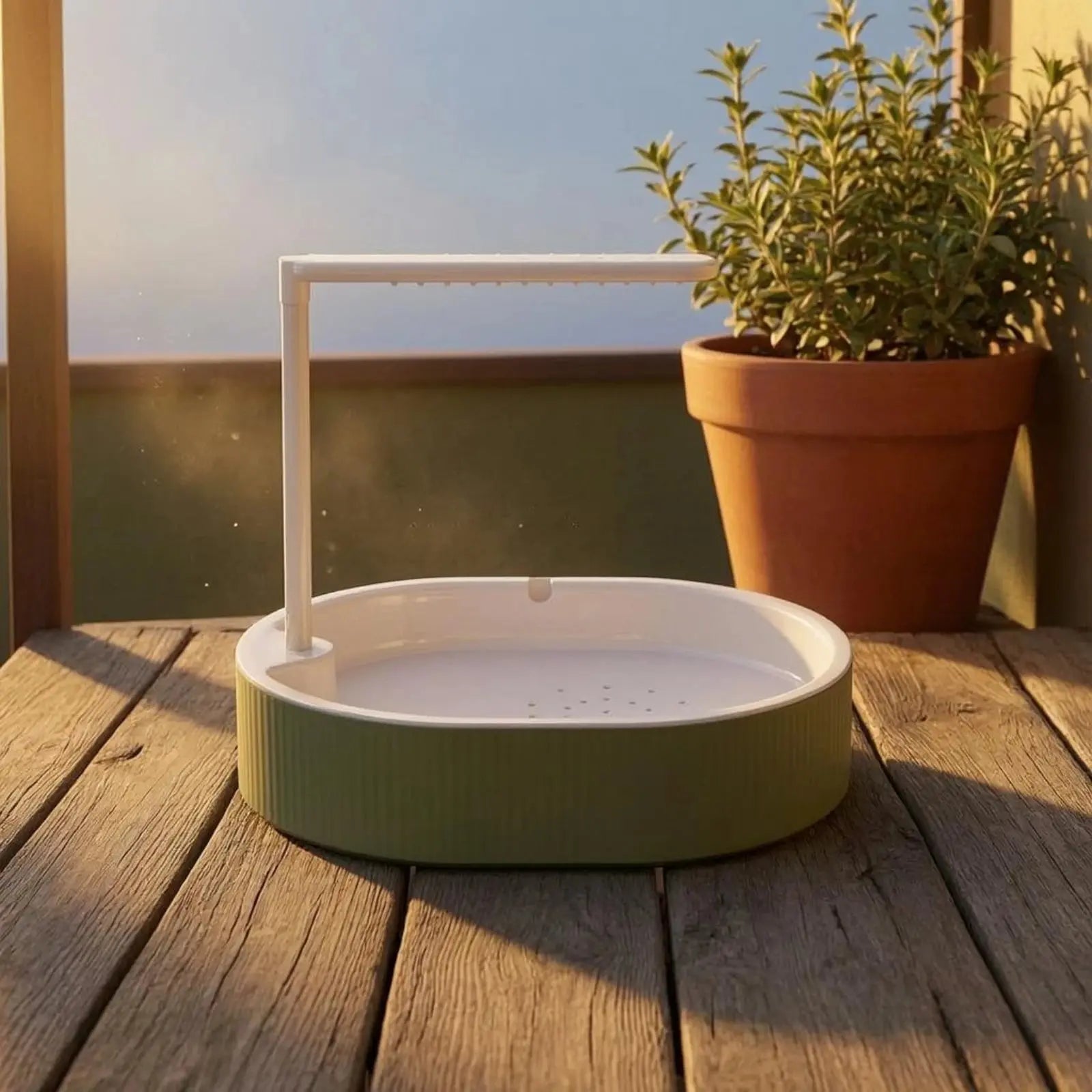 Parrot Bath Basin Green and White Bird Shower Bath Parrot Bathtub Plastic Pet Accessory Transparent My Store