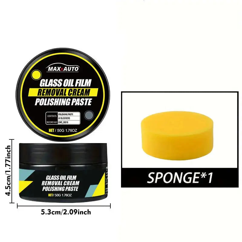Car Glass Polish Coating Kit for Windshield Oil Film Removal Paste Car Glass Water Repellent Anti Rain Hydrophobic Cleaning Kits My Store