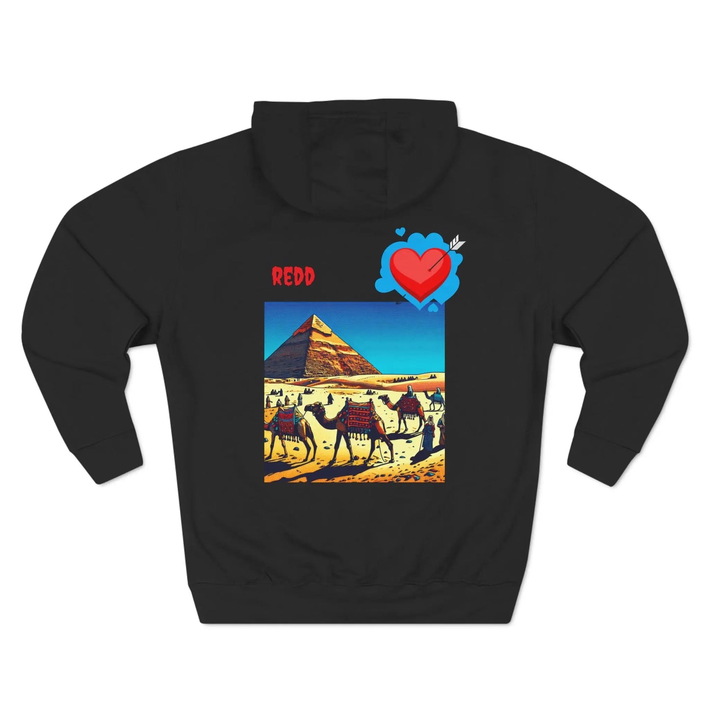 Three-Panel Fleece Hoodie Printify
