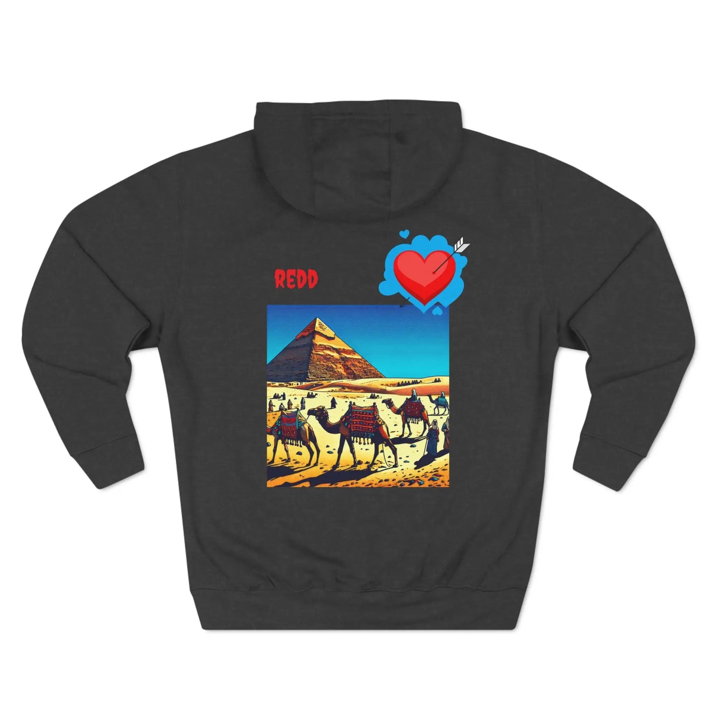 Three-Panel Fleece Hoodie Printify