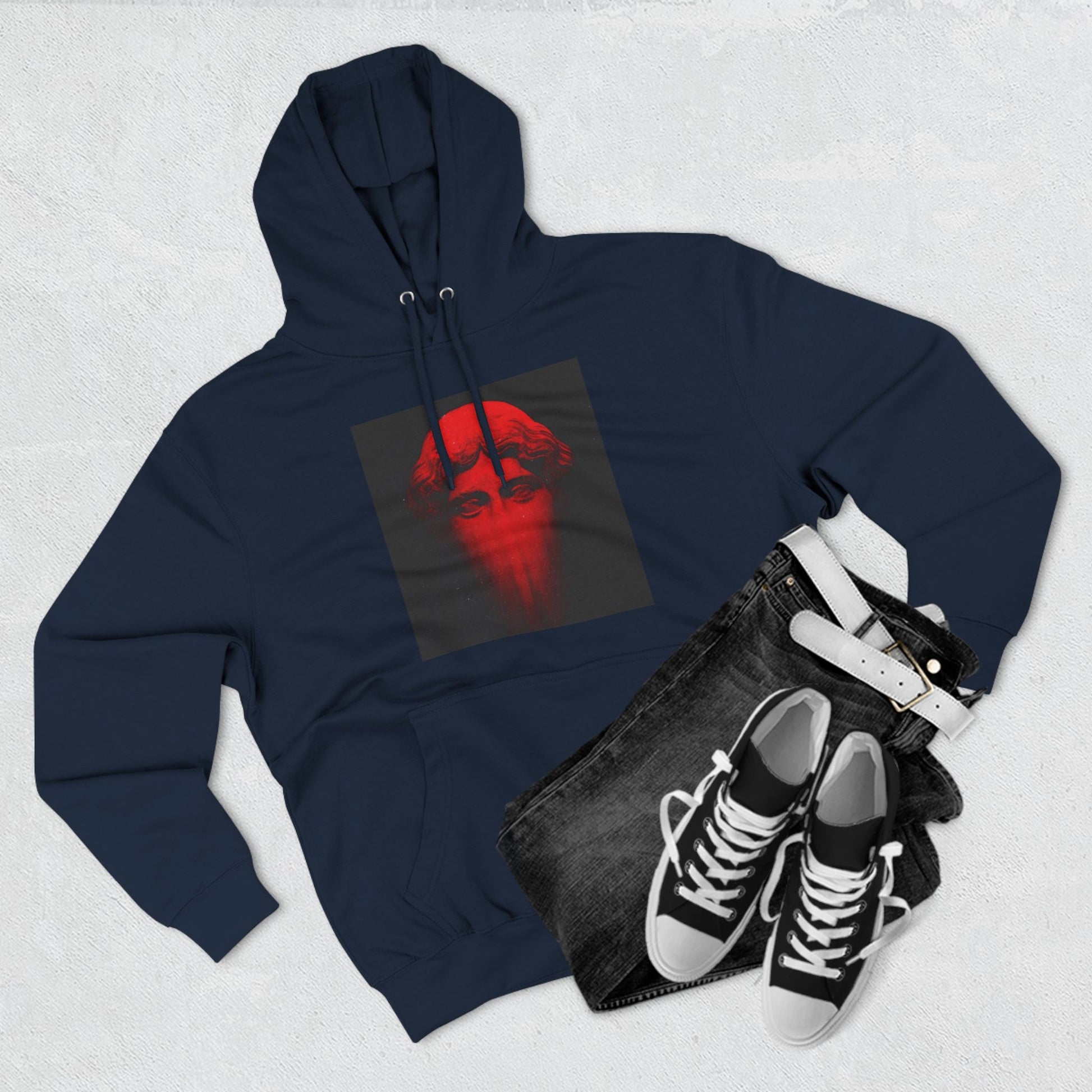 Three-Panel Fleece Hoodie Printify