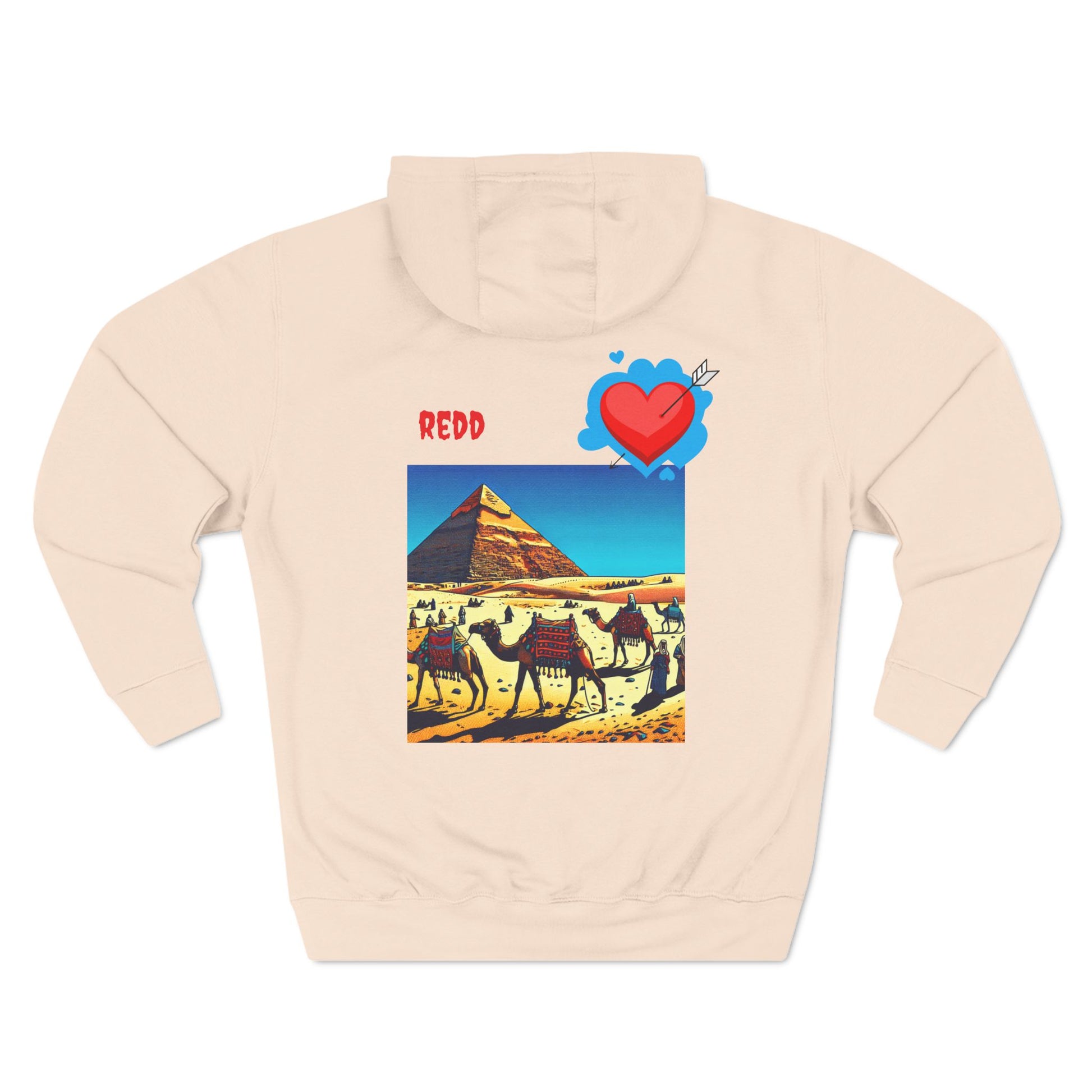 Three-Panel Fleece Hoodie Printify