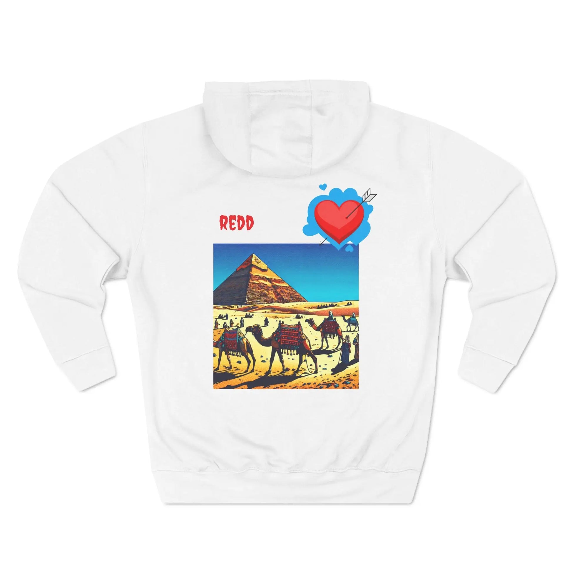 Three-Panel Fleece Hoodie Printify