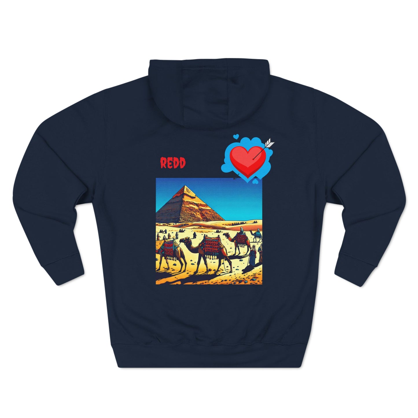 Three-Panel Fleece Hoodie Printify