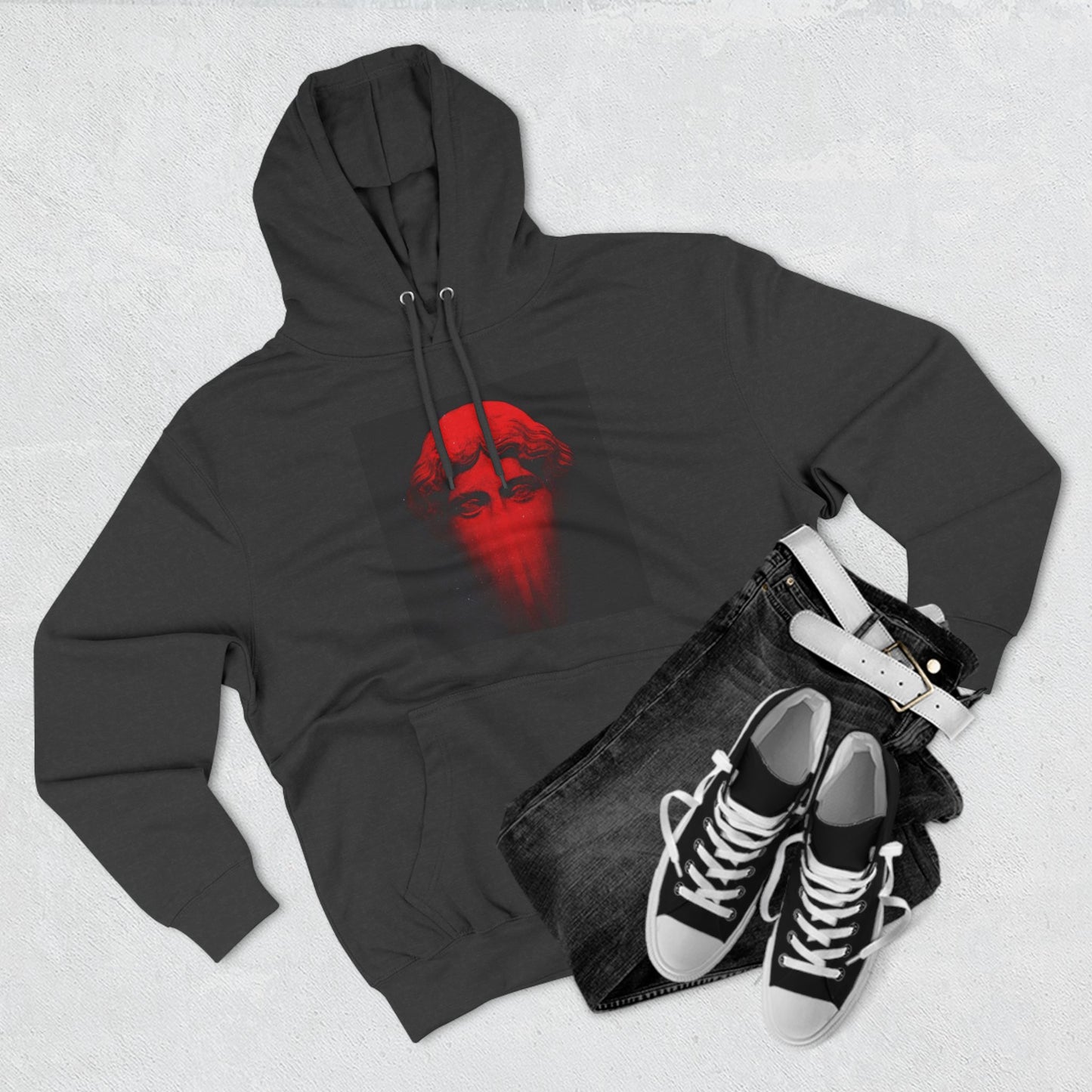 Three-Panel Fleece Hoodie Printify