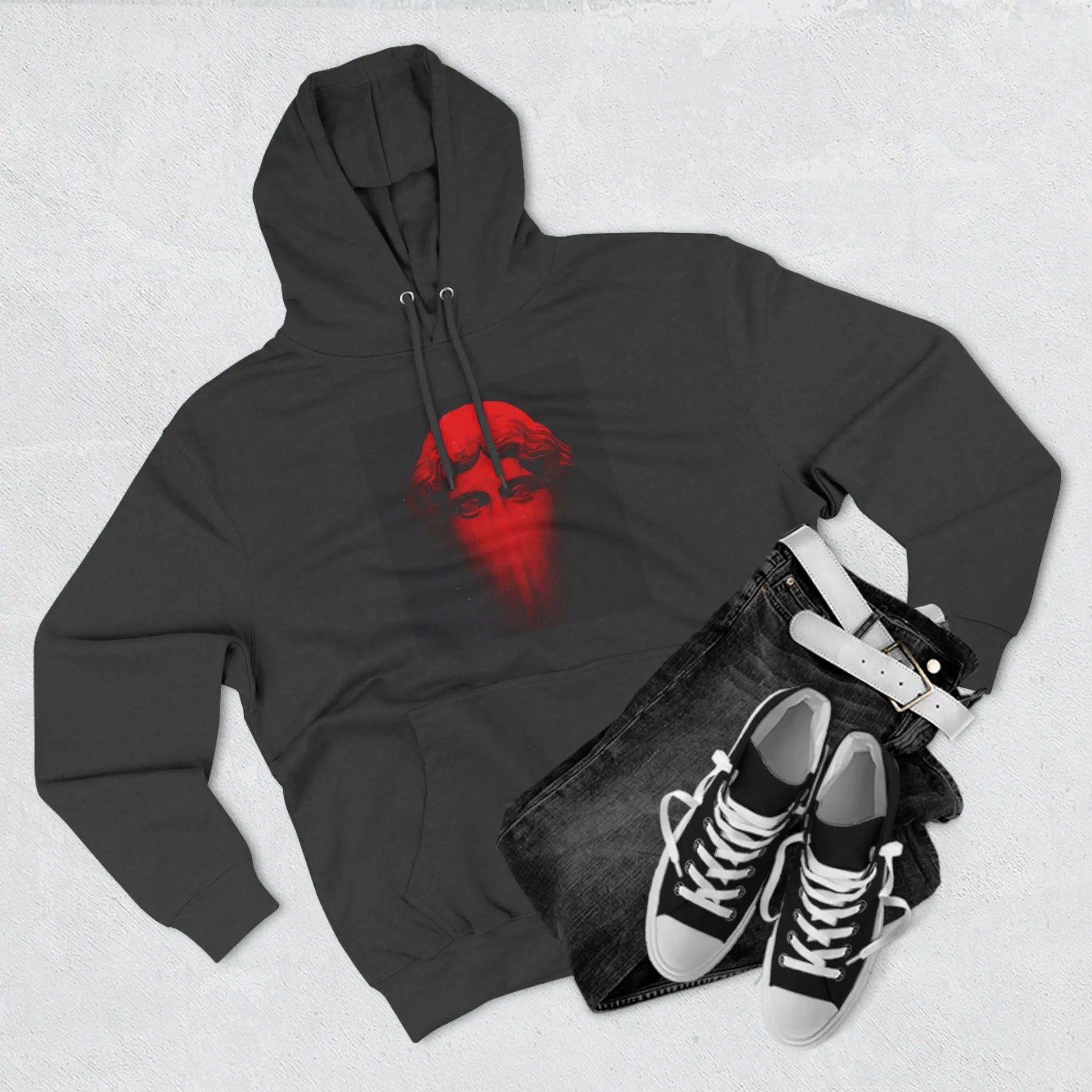 Three-Panel Fleece Hoodie Printify