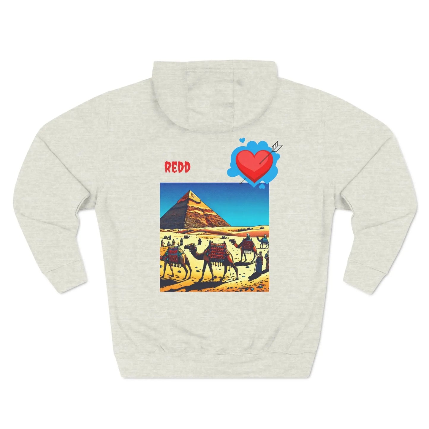 Three-Panel Fleece Hoodie Printify