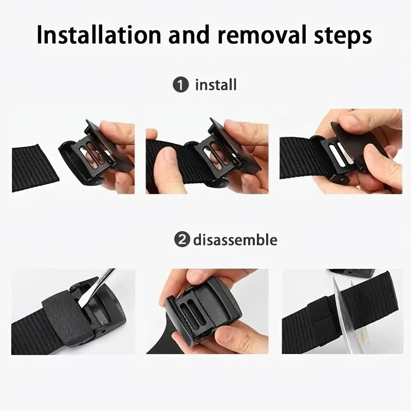 Men's Belt Outdoor Casual Canvas Belt Metal Free Training Nylon Tactical Belt With Pants Jeans Belt Sports Belts For Men Women My Store