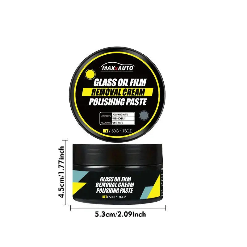Car Glass Polish Coating Kit for Windshield Oil Film Removal Paste Car Glass Water Repellent Anti Rain Hydrophobic Cleaning Kits My Store