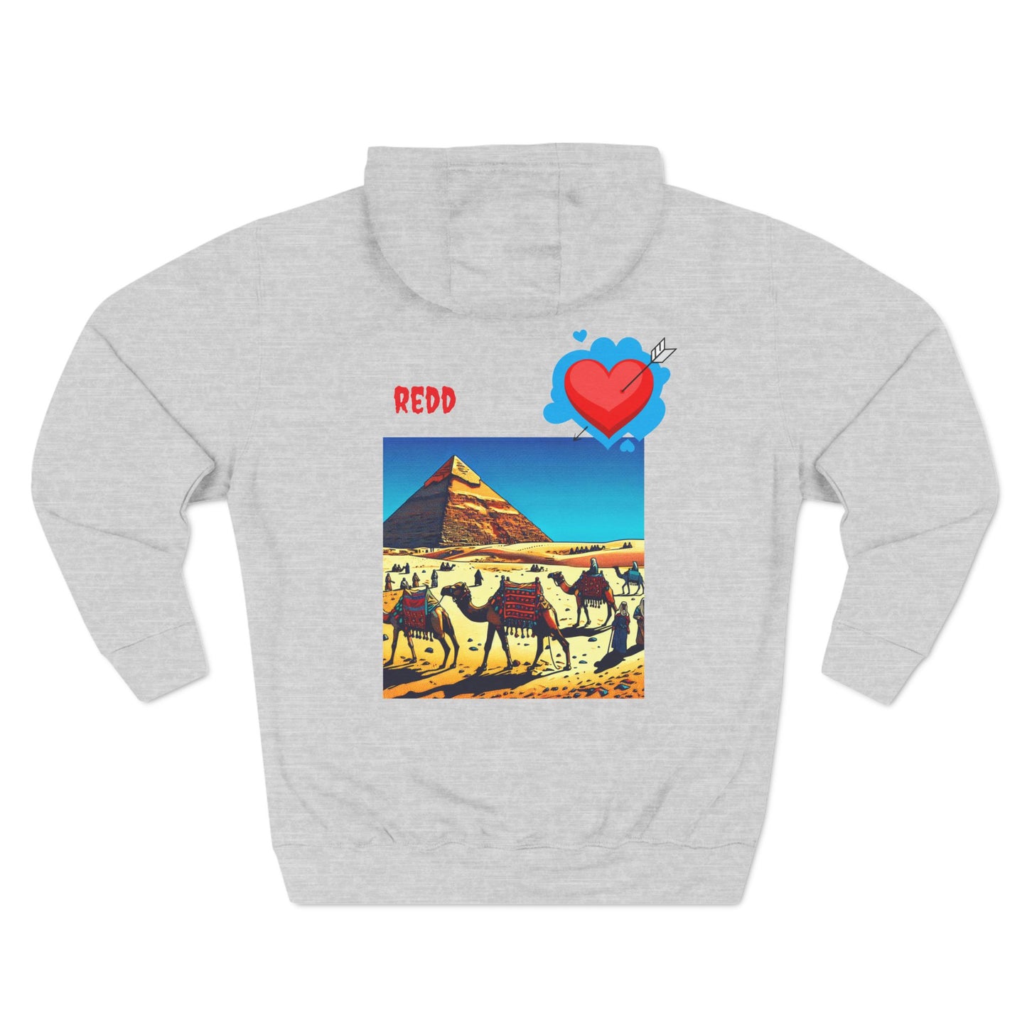Three-Panel Fleece Hoodie Printify