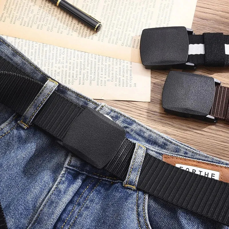 Men's Belt Outdoor Casual Canvas Belt Metal Free Training Nylon Tactical Belt With Pants Jeans Belt Sports Belts For Men Women My Store