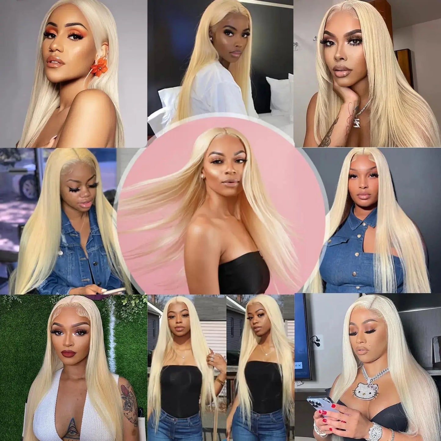 613 Honey Blonde 13x4 Lace Front Human Hair Wigs For Black Women Pre Plucked 13x6 360 Frontal Remy Brazilian Straight Wig 46inch My Store
