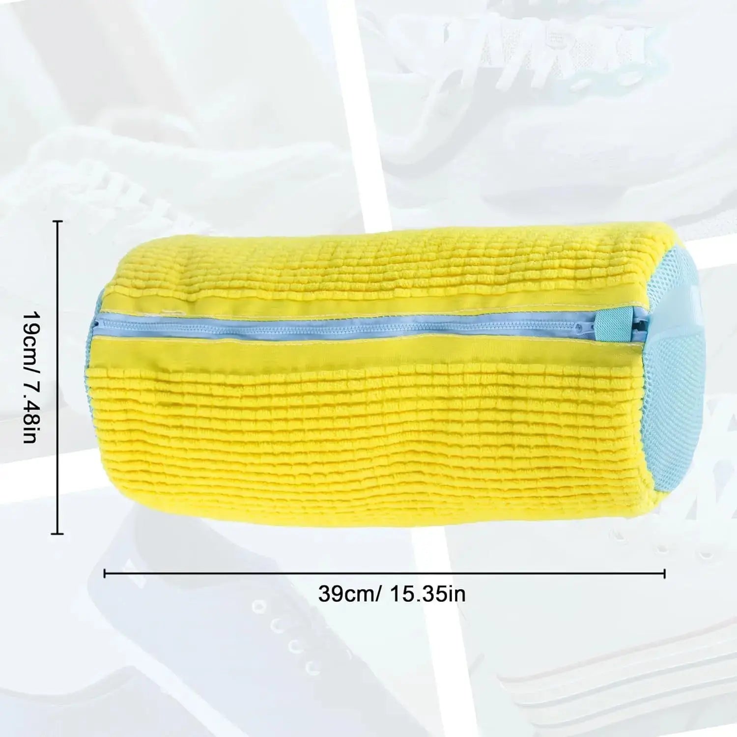 Fluffy Fiber Shoe Washing Bag 360° Surround Cleaning Reusable Durable Machine-Washable Laundry Bag with Zipper Closure (1pc) My Store
