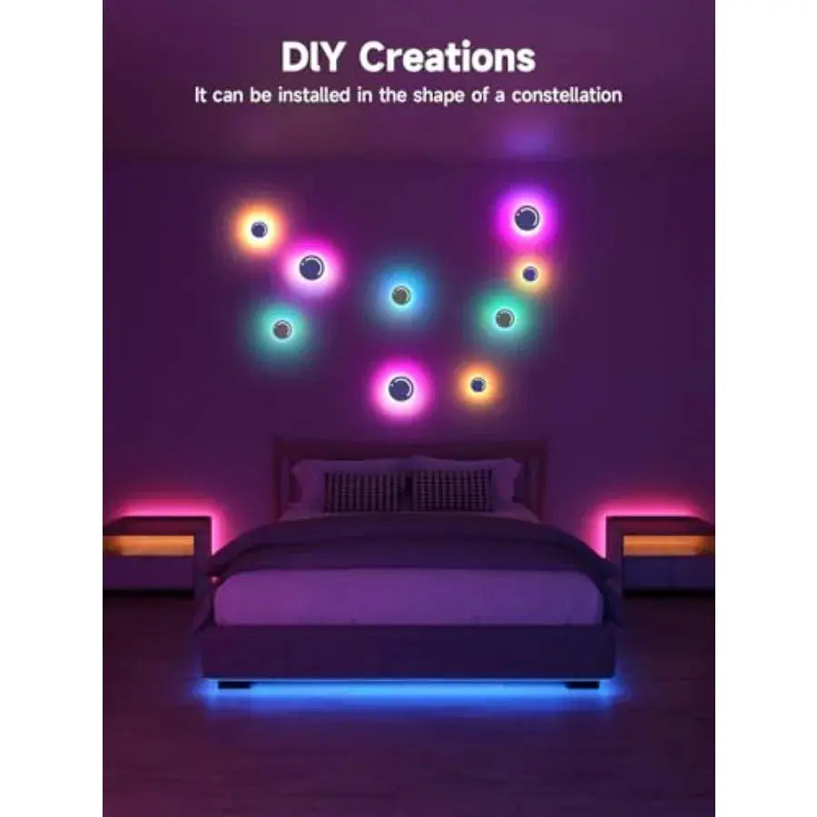 Smart Wall Light, 9-Piece LED DIY Constellation Light, RGB Color Changing, Music Sync, App and Remote Control, Ambient Lighting My Store