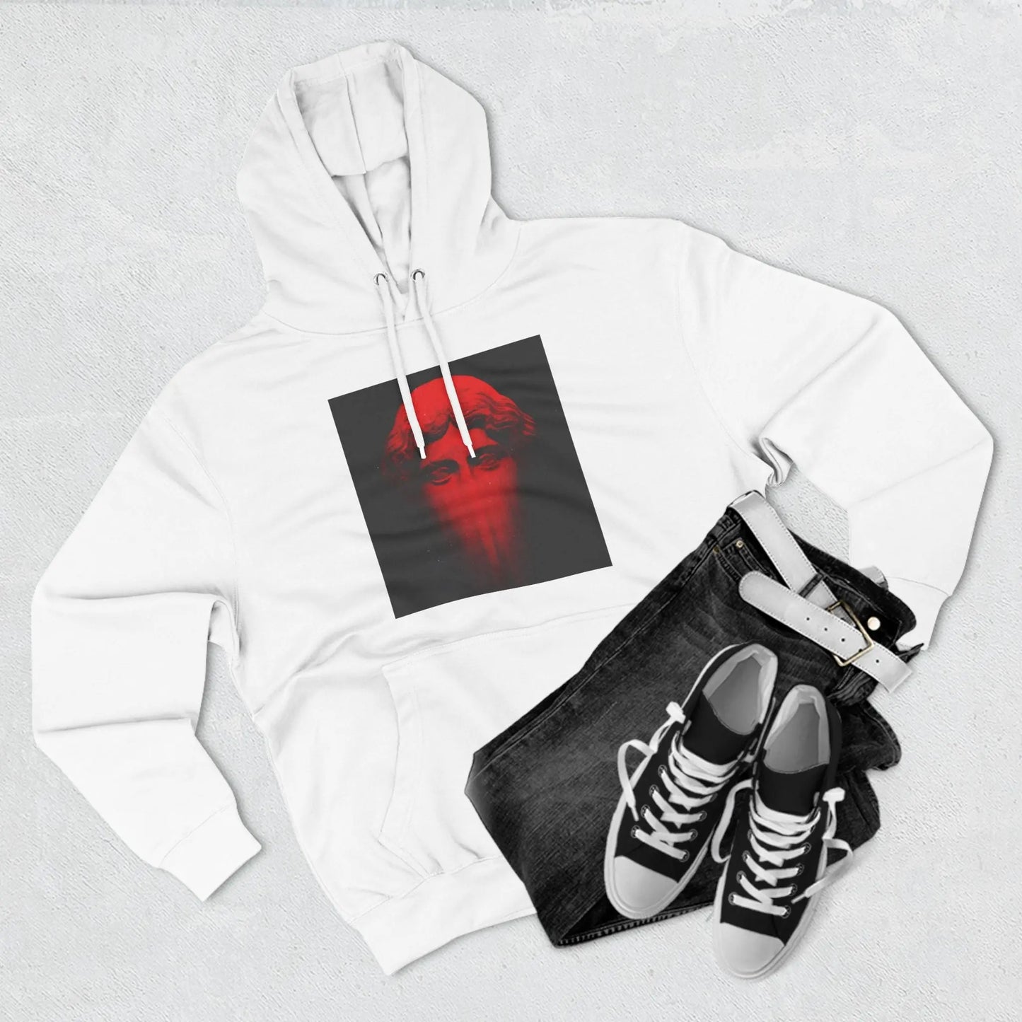 Three-Panel Fleece Hoodie Printify