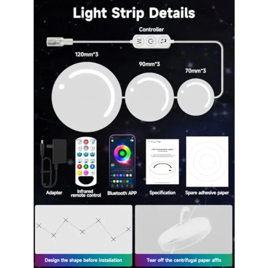 Smart Wall Light, 9-Piece LED DIY Constellation Light, RGB Color Changing, Music Sync, App and Remote Control, Ambient Lighting My Store