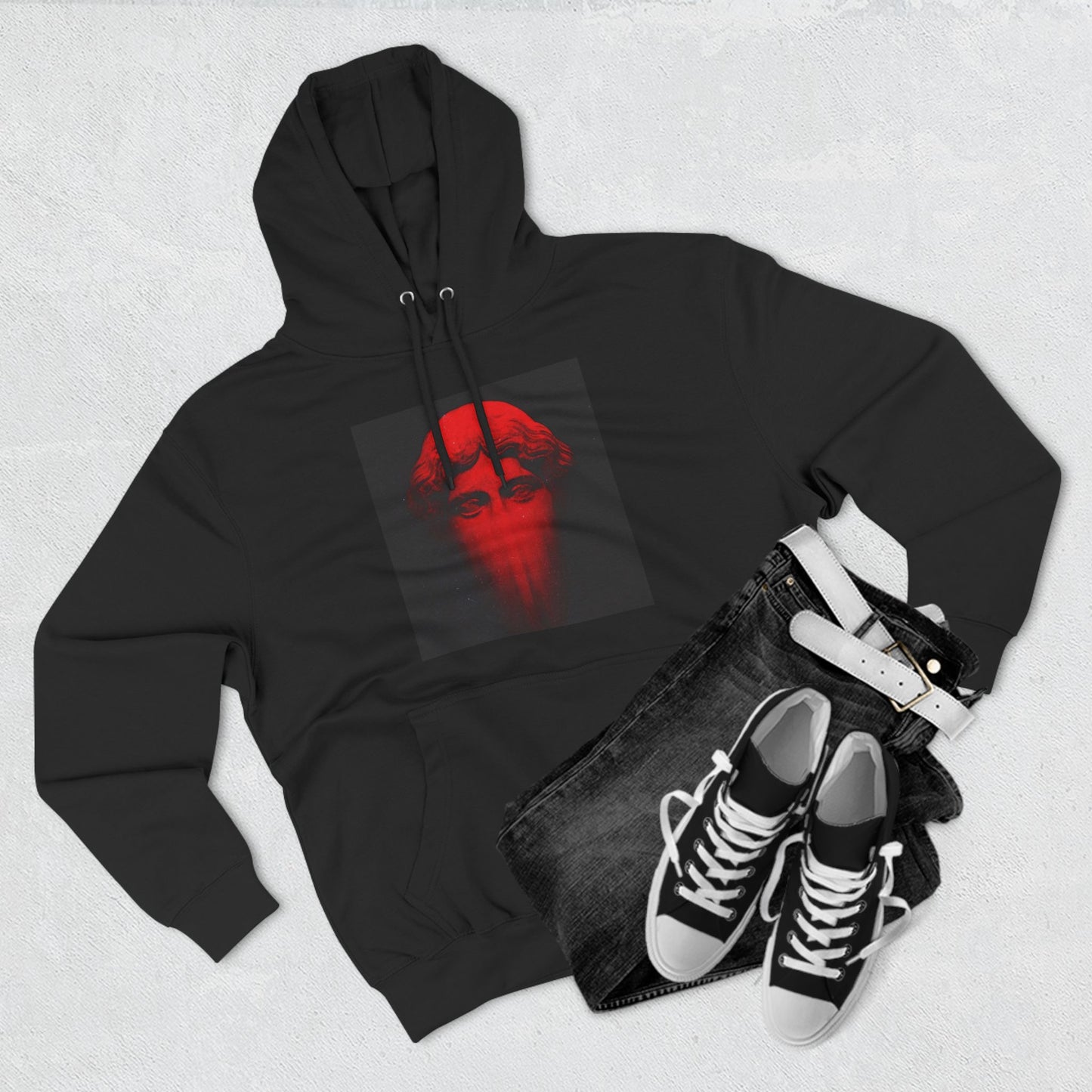 Three-Panel Fleece Hoodie Printify