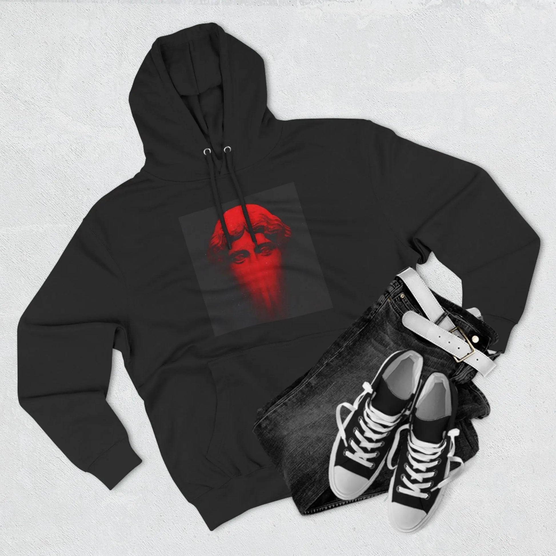 Three-Panel Fleece Hoodie Printify