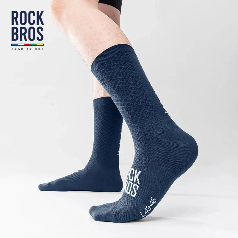 ROCKBROS Cycling Socks Breathable Professional Sport Socks Comfortable High-elastic Outdoor Bicycle Socks shock-absorbing 2Pairs My Store