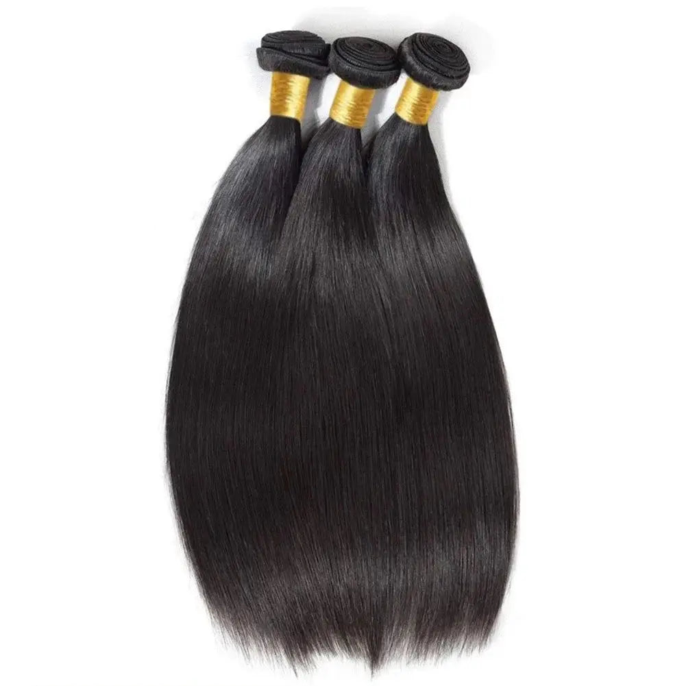 Silky Straight Bundles Human Hair Remy Brazilian Hair Extensions 1/3/4 PCS Natural Black Hair Weave Bundles 14-30 Inches My Store
