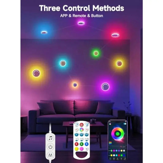 Smart Wall Light, 9-Piece LED DIY Constellation Light, RGB Color Changing, Music Sync, App and Remote Control, Ambient Lighting My Store