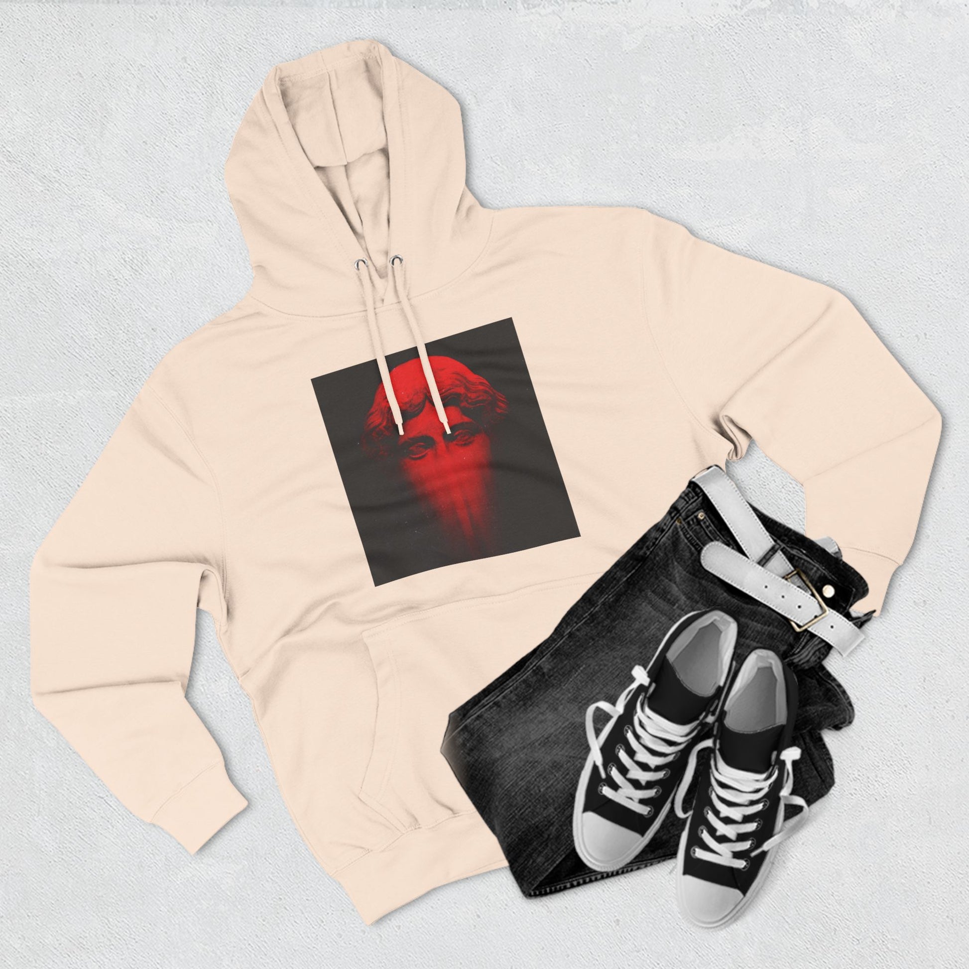 Three-Panel Fleece Hoodie Printify