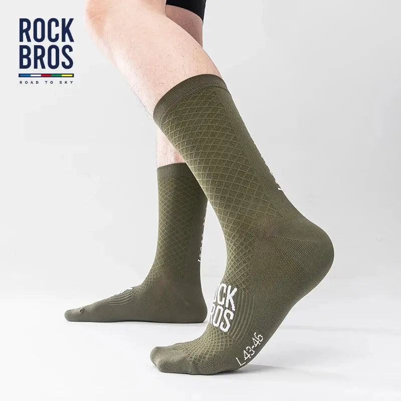 ROCKBROS Cycling Socks Breathable Professional Sport Socks Comfortable High-elastic Outdoor Bicycle Socks shock-absorbing 2Pairs My Store