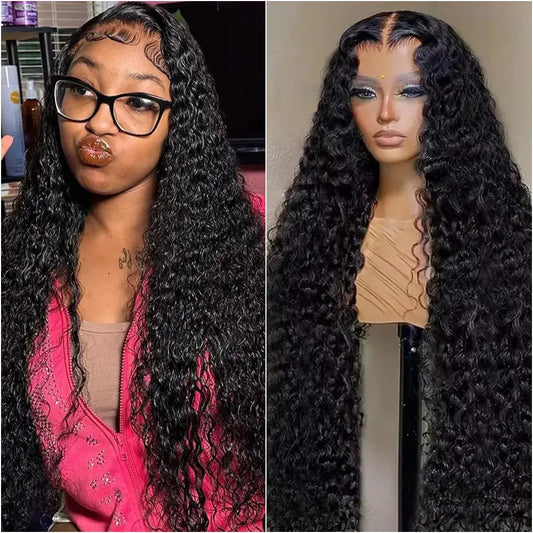 This premium, pre-plucked 40-inch Brazilian human hair wig features deep water waves and a flawless 13x6 HD lace frontal. My Store
