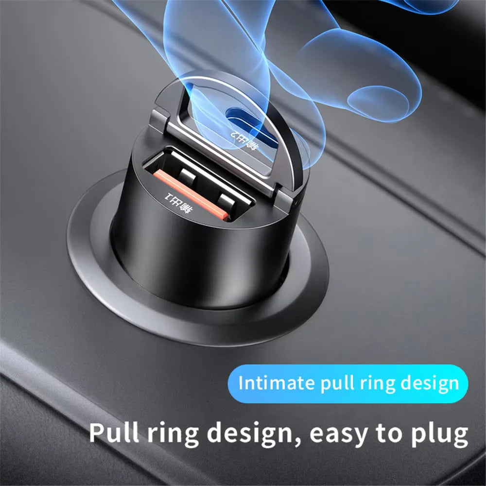 100W/200W QC3.0 PD Mini Car Charger 12-24V Lighter Fast Charging Car USB Type C Charger for Xiaomi Samsung Huawei iPhone Power My Store