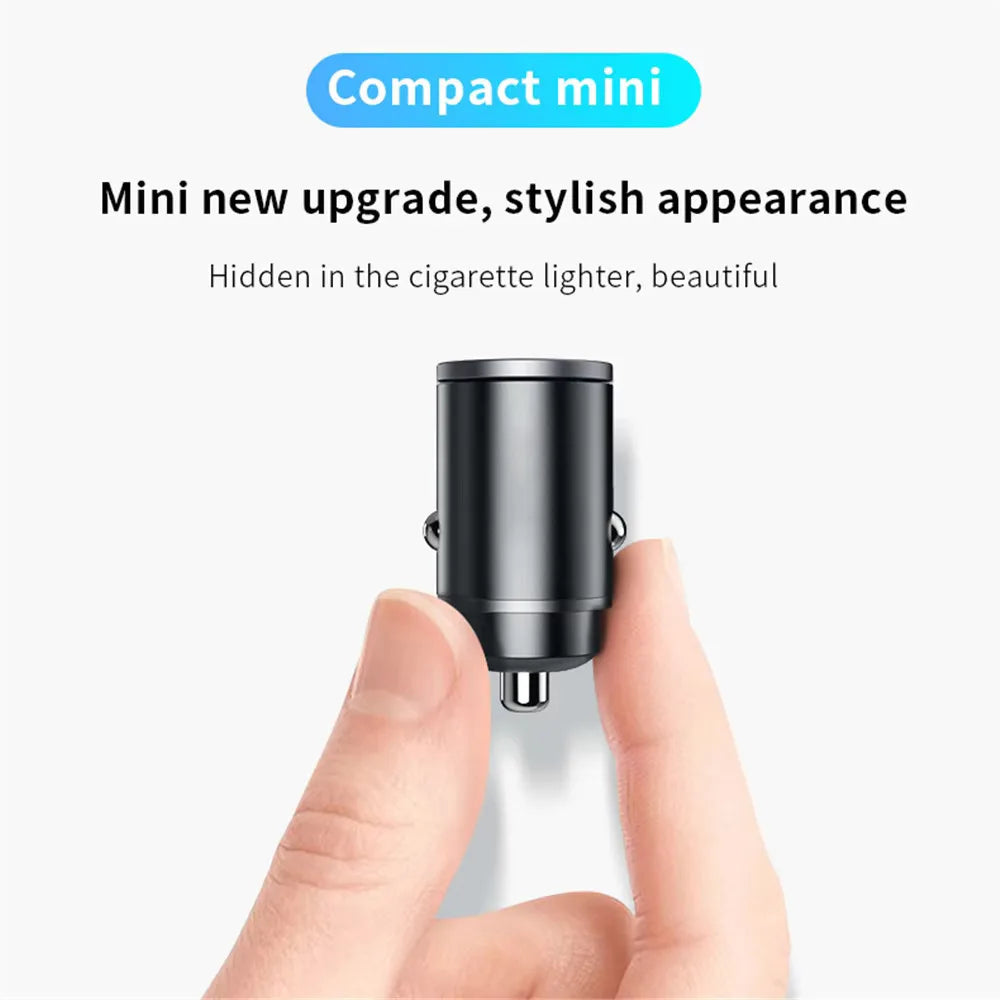 100W/200W QC3.0 PD Mini Car Charger 12-24V Lighter Fast Charging Car USB Type C Charger for Xiaomi Samsung Huawei iPhone Power My Store