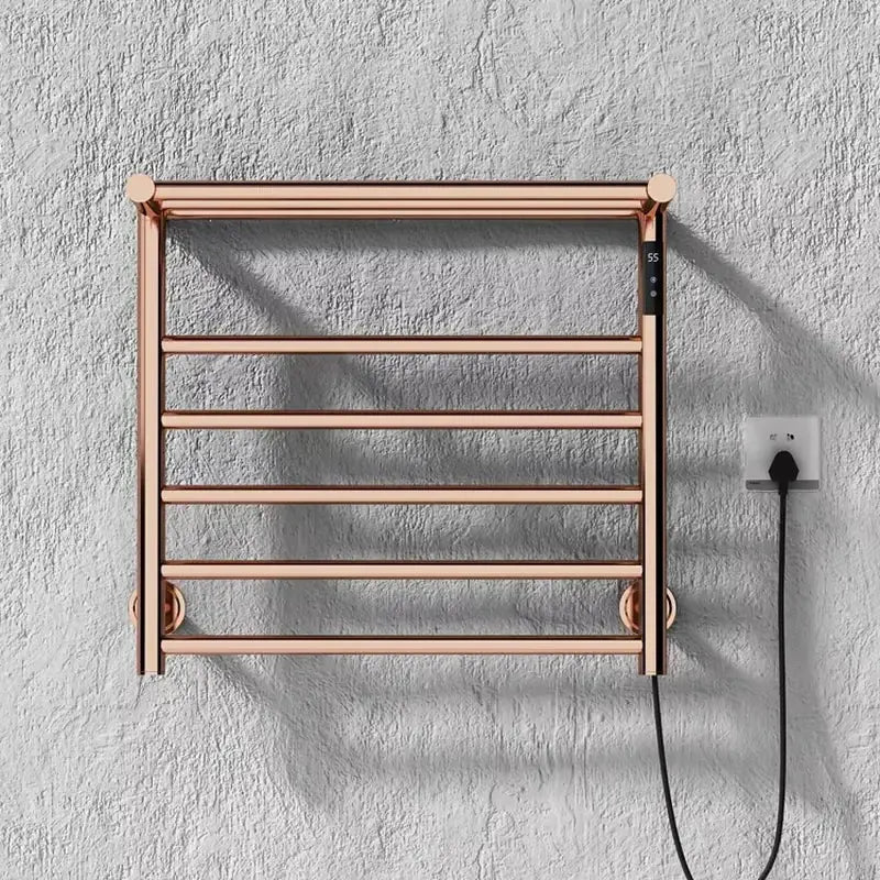 Modern Bathroom Electric Towel Radiator with Storage Rack Electric Heated Towel Rack with Shelf Heating Drying Towel Warmer My Store
