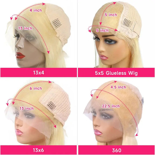 613 Honey Blonde 13x4 Lace Front Human Hair Wigs For Black Women Pre Plucked 13x6 360 Frontal Remy Brazilian Straight Wig 46inch My Store