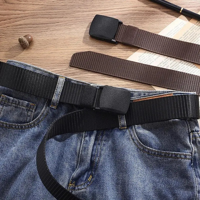 Men's Belt Outdoor Casual Canvas Belt Metal Free Training Nylon Tactical Belt With Pants Jeans Belt Sports Belts For Men Women My Store