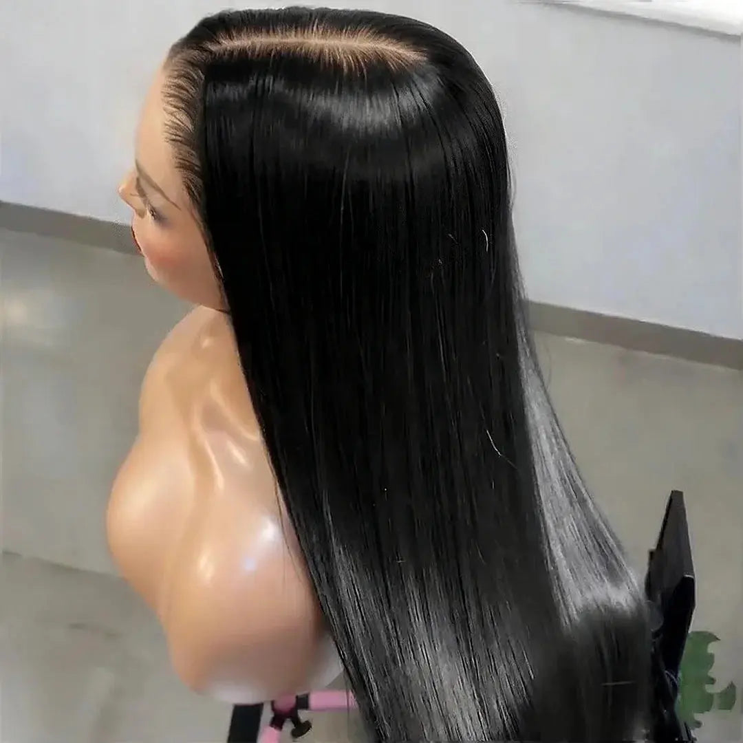 40 Inch Bone Straight Lace Frontal Human Hair Wigs 13x6 Hd Transparent Lace Front Pre Plucked Wig 360 Full Lace Wig NaturalBlack My Store