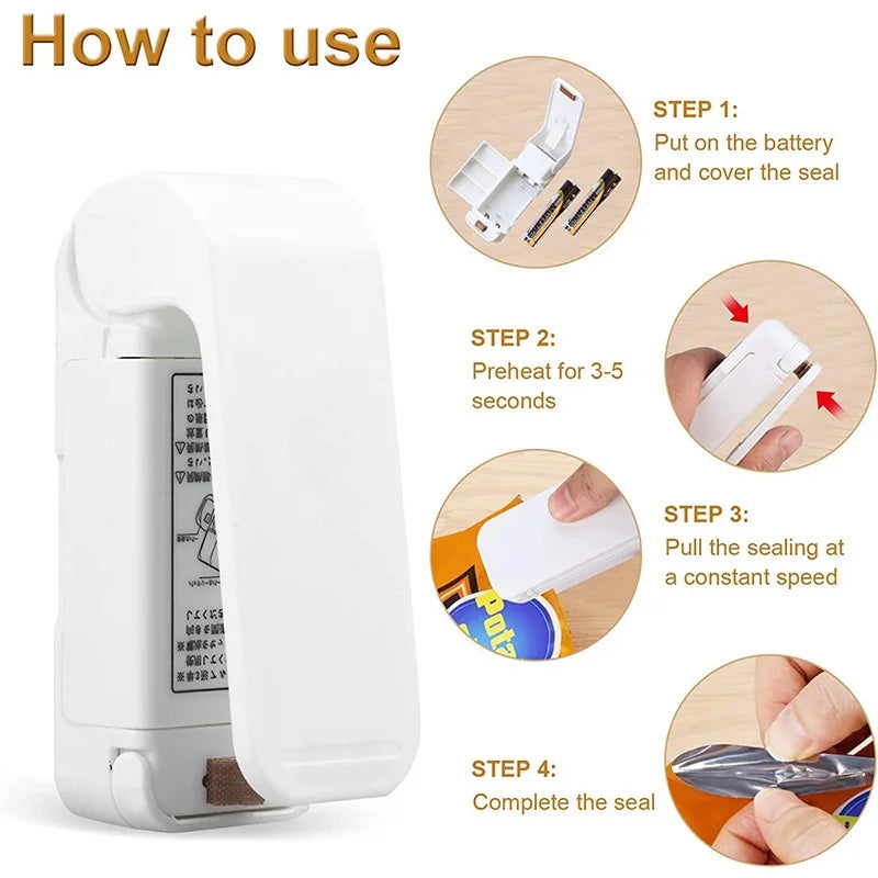 Mini Hea Bag Seal Machine Package Sealer Bags Thermal Plastic Food Bag My Store