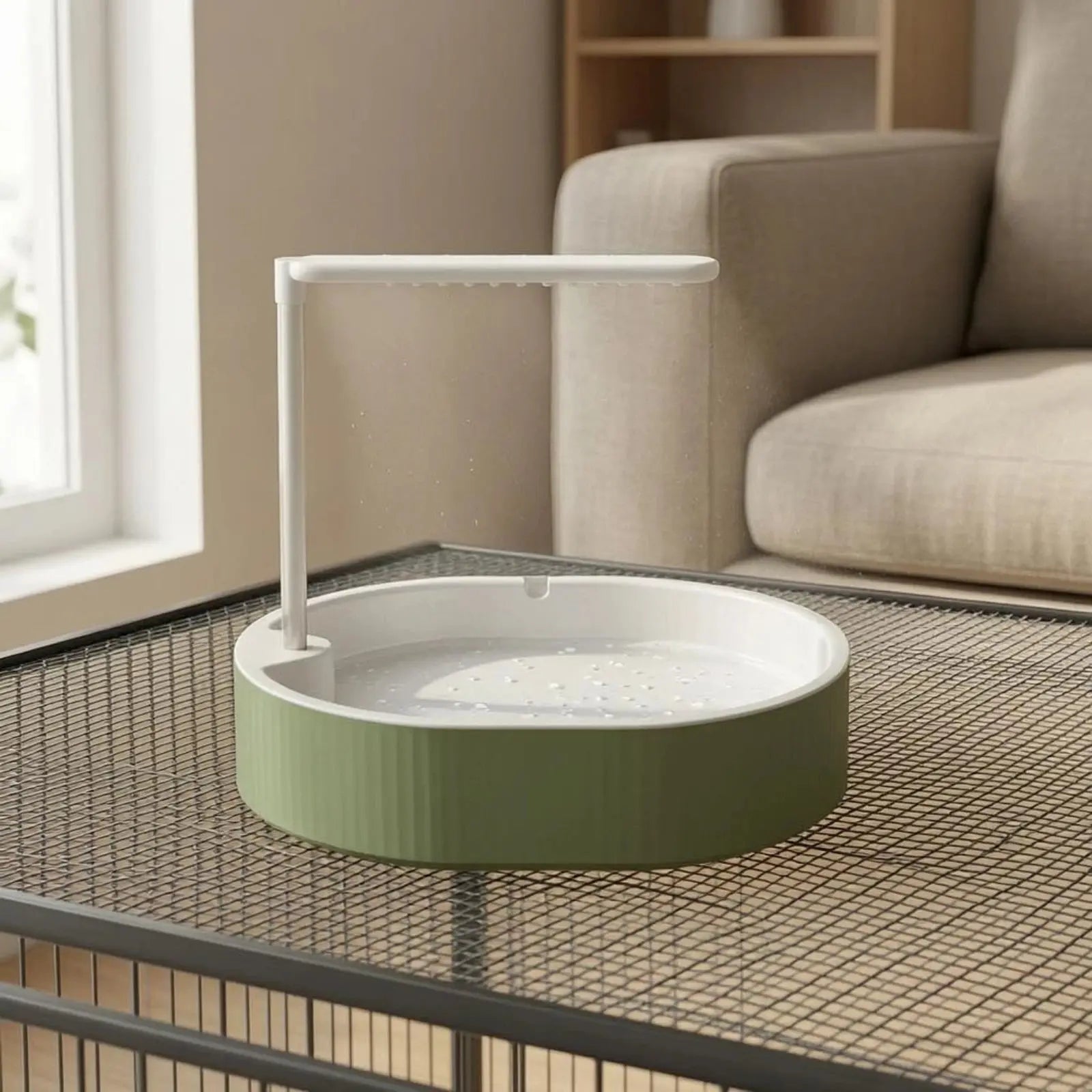 Parrot Bath Basin Green and White Bird Shower Bath Parrot Bathtub Plastic Pet Accessory Transparent My Store