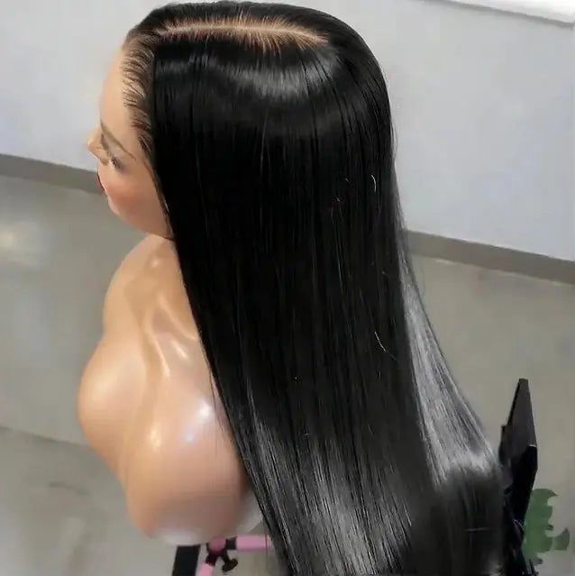 40 Inch Bone Straight Lace Frontal Human Hair Wigs 13x6 Hd Transparent Lace Front Pre Plucked Wig 360 Full Lace Wig NaturalBlack My Store