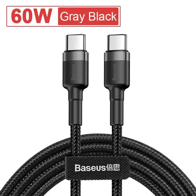 Baseus USB Type C To USB C Cable For iPhone 17 16 100W/5A PD Fast Charging Charger Cord For Macbook Xiaomi Samsung Type-C Cable My Store