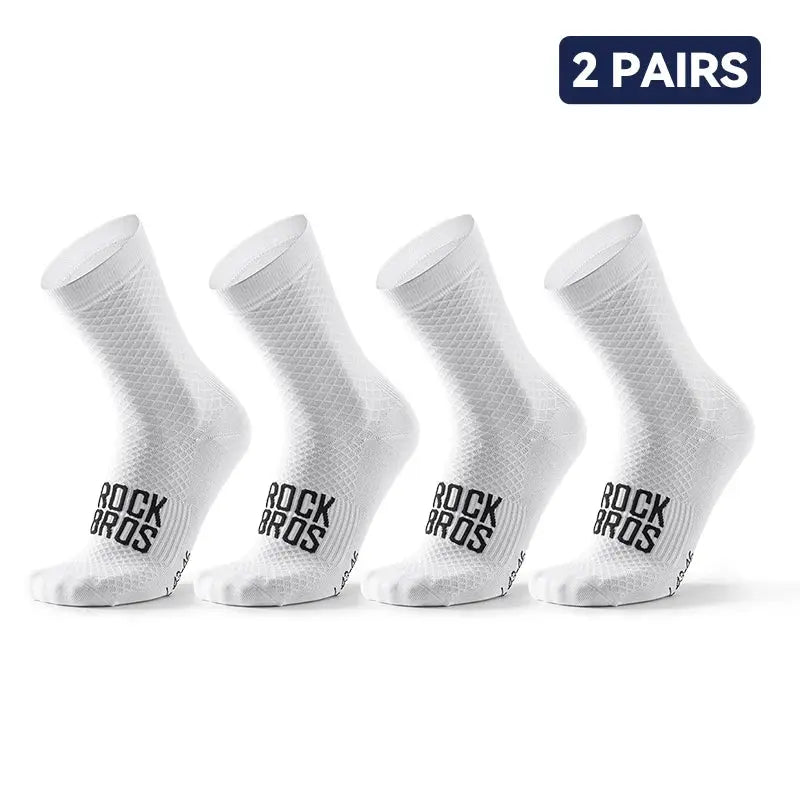 ROCKBROS Cycling Socks Breathable Professional Sport Socks Comfortable High-elastic Outdoor Bicycle Socks shock-absorbing 2Pairs My Store