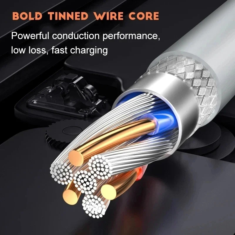 3PCS 100W 6A Super Fast Charger Cable Fast USB Type C Charging Data Cord Quick Charger Cabletype c charger fast charging My Store
