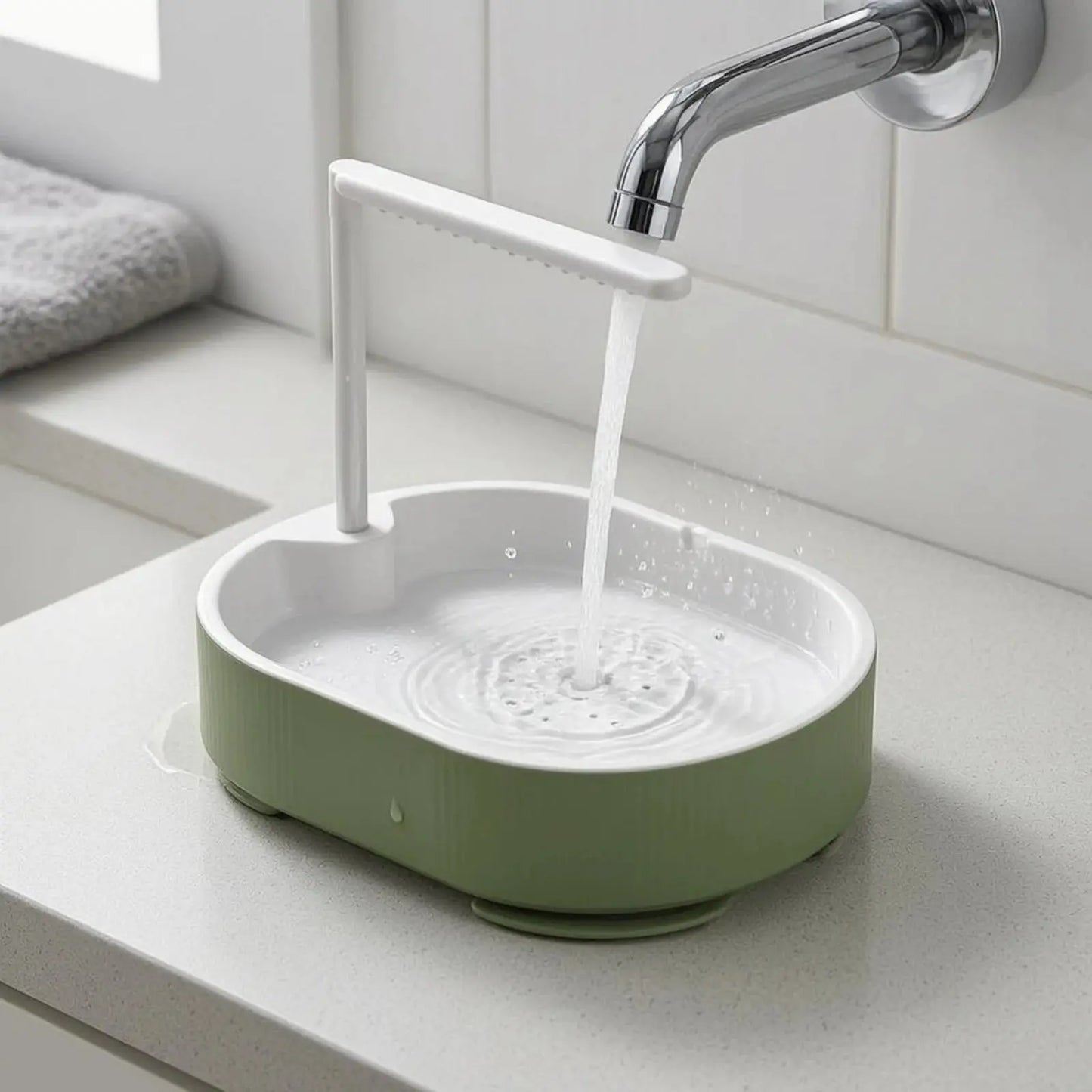 Parrot Bath Basin Green and White Bird Shower Bath Parrot Bathtub Plastic Pet Accessory Transparent My Store