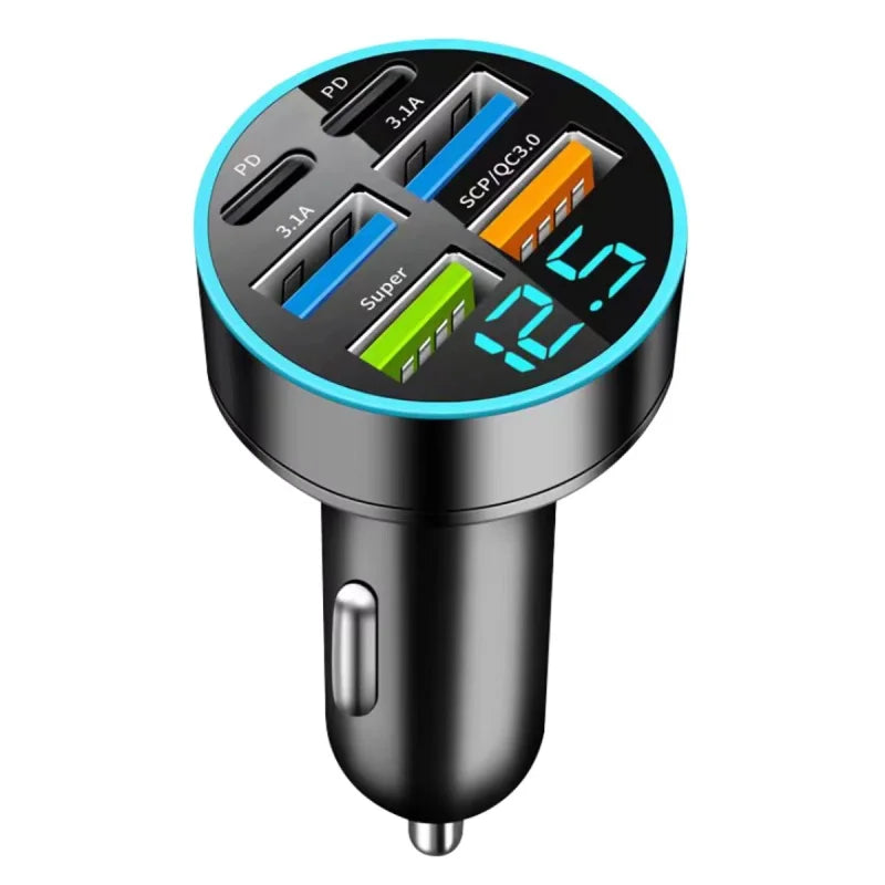 2025 200W mini car charger fast charging for iPhone QC3.0 mini PD USB Type C car mobile phone charger for Xiaomi Samsung Huawei My Store