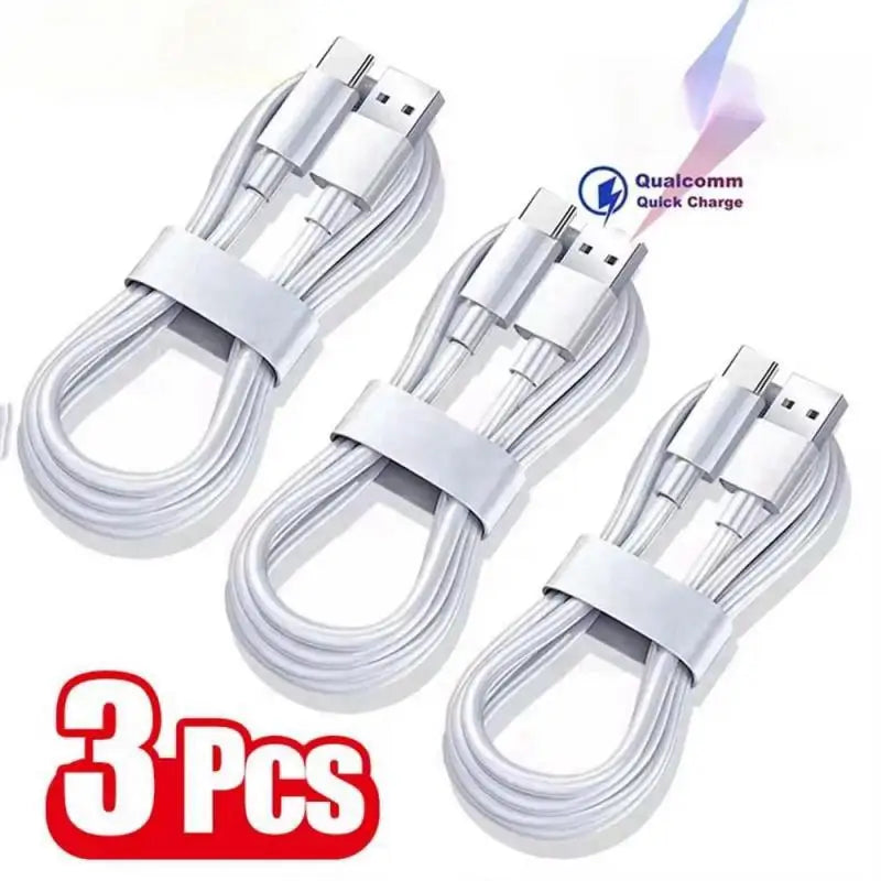 3PCS 100W 6A Super Fast Charger Cable Fast USB Type C Charging Data Cord Quick Charger Cabletype c charger fast charging My Store