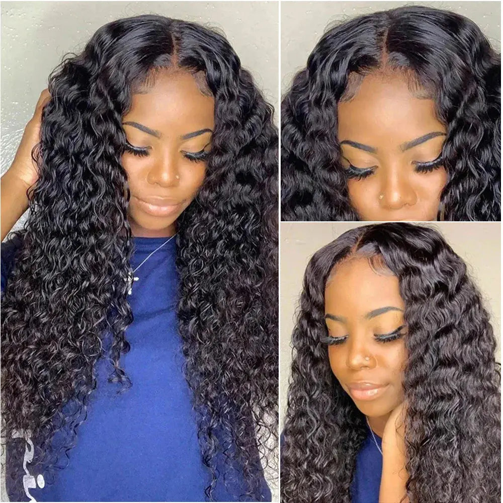 This premium, pre-plucked 40-inch Brazilian human hair wig features deep water waves and a flawless 13x6 HD lace frontal. My Store