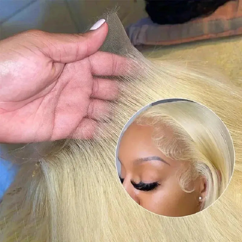 613 Honey Blonde 13x4 Lace Front Human Hair Wigs For Black Women Pre Plucked 13x6 360 Frontal Remy Brazilian Straight Wig 46inch My Store